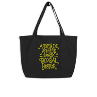 A falta de amor unos tacos al pastor Large organic tote bag - Pop You