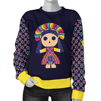 Maria Mexican Doll Folk Art Woman Sweater - Pop You